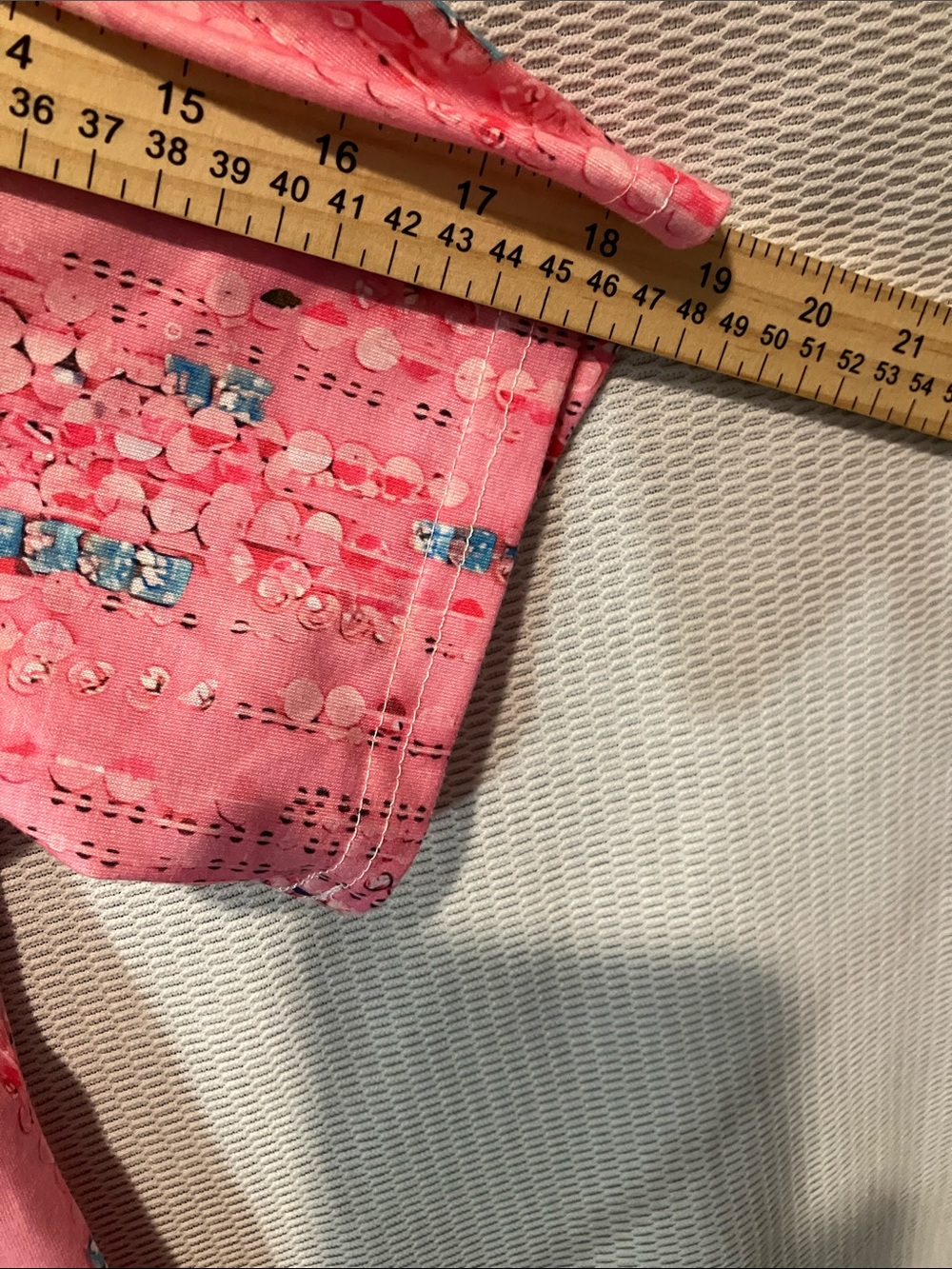 Pink Patterned Button-Front Short Sleeve Top - 2XL - Picture 7 of 9